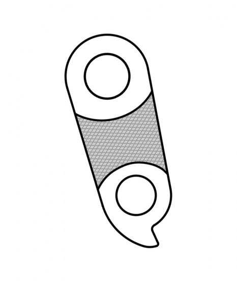 patte de d&eacute;lleur GH-247 KTM 48 mm noir