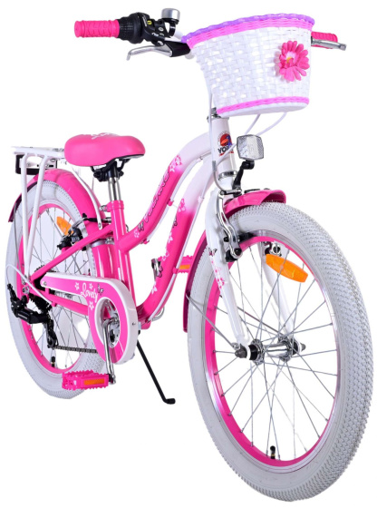 Volare Lovely 20 Inch 27,5 cm Meisjes 7V V-Brakes Roze/Wit