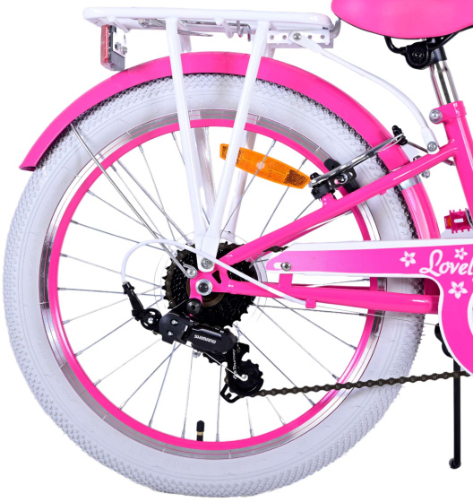 Volare Lovely 20 Inch 27,5 cm Meisjes 7V V-Brakes Roze/Wit