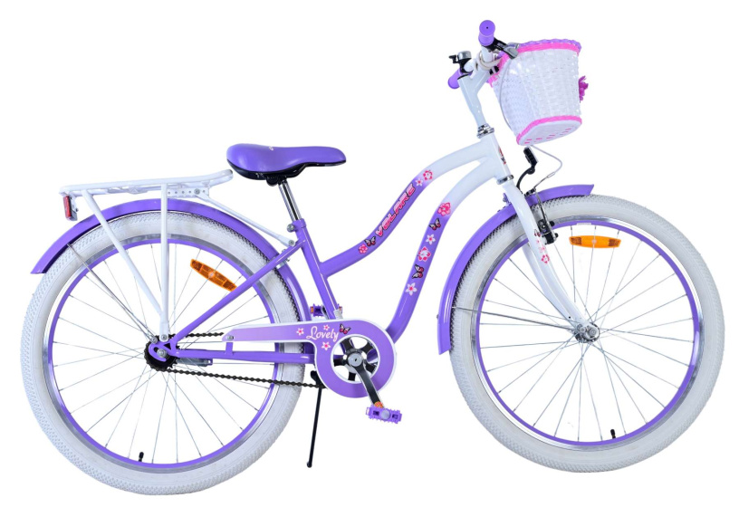 Volare Lovely 24 Inch 33.5 cm Girls Coaster Brake Purple/White