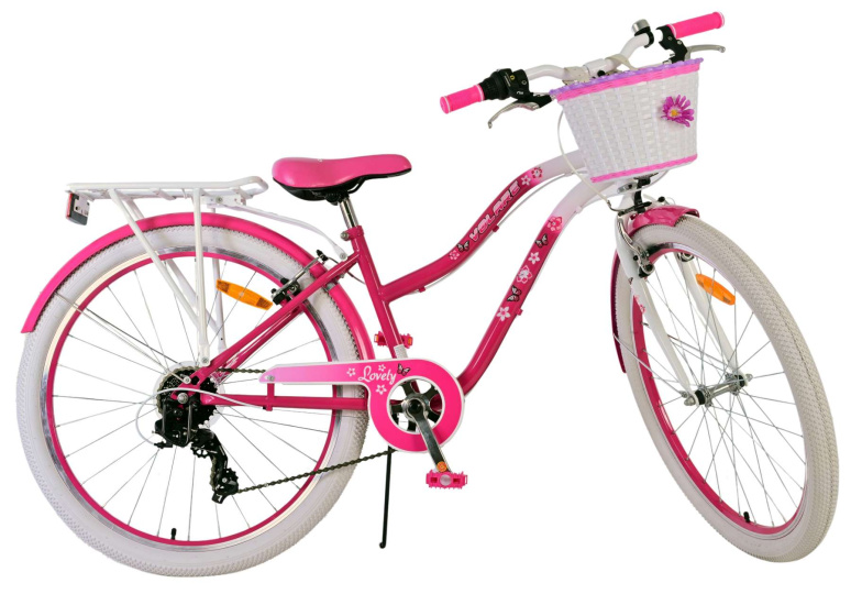 Volare Lovely 26 Inch Meisjes 7V V-Brakes Roze/Wit