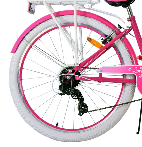 Volare Lovely 26 Inch Meisjes 7V V-Brakes Roze/Wit