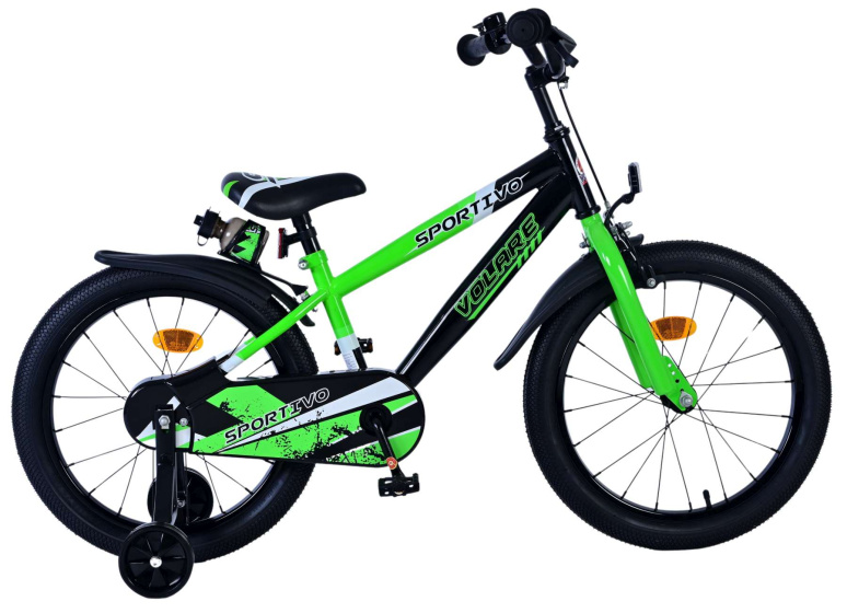 Volare Sportivo 18 Inch Jongens Terugtraprem Groen/Zwart