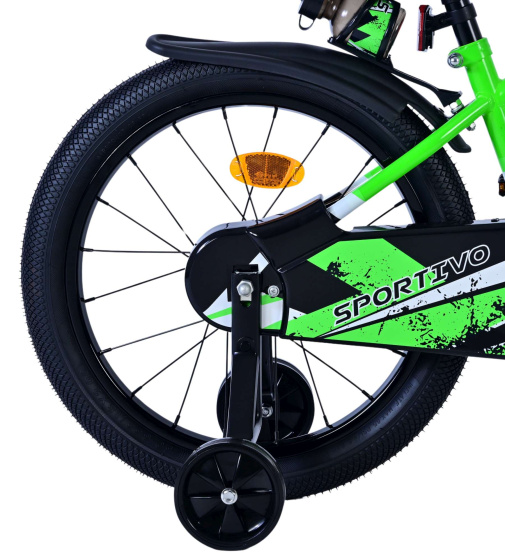 Volare Sportivo 18 Inch Jongens Terugtraprem Groen/Zwart