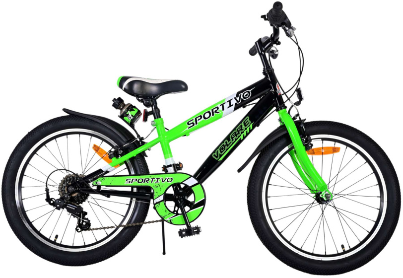 Volare Sportivo 20 Zoll Jungen 7G Felgenbremse Grün/Schwarz
