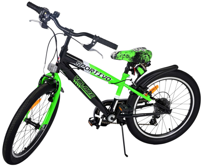 Volare Sportivo 20 Zoll Jungen 7G Felgenbremse Grün/Schwarz