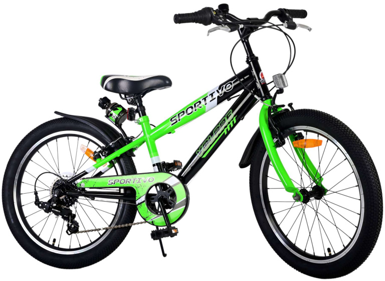 Volare Sportivo 20 Zoll Jungen 7G Felgenbremse Grün/Schwarz