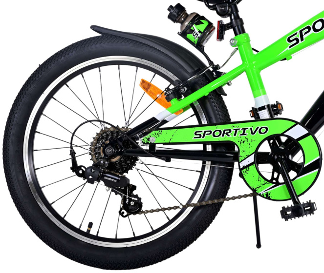 Volare Sportivo 20 Zoll Jungen 7G Felgenbremse Grün/Schwarz