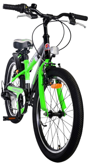Volare Sportivo 20 Zoll Jungen 7G Felgenbremse Grün/Schwarz