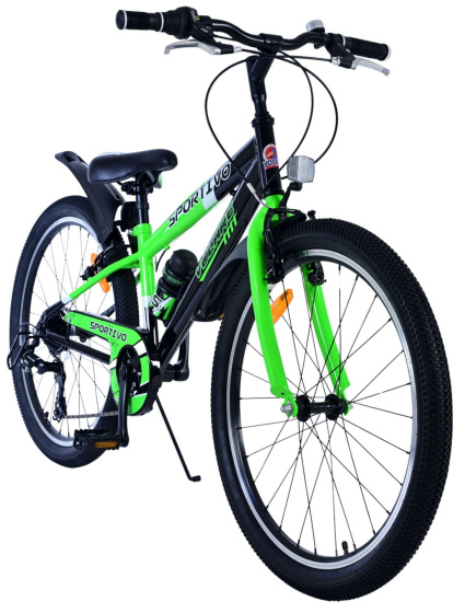 Volare Sportivo 24 Zoll Jungen 7G Felgenbremse Grün/Schwarz