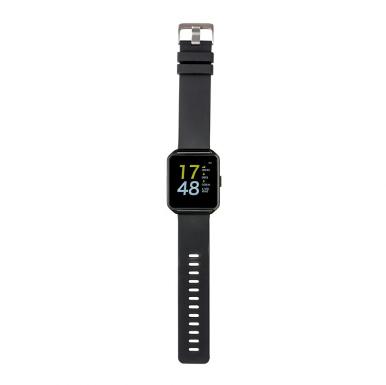 lifestyle-horloge 4,1x26 cm siliconen zwart/groen