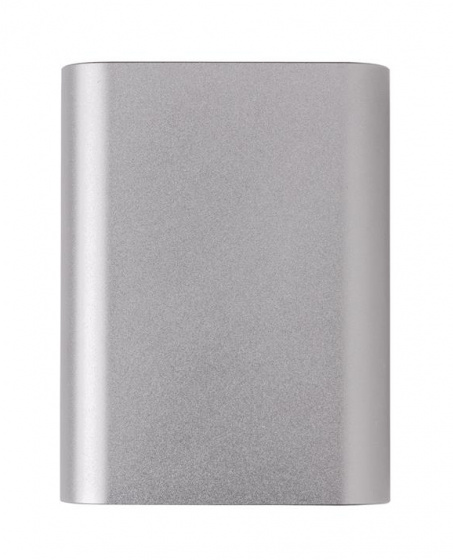 banc d'alimentation 5000 mAh 9 x 7 cm aluminium argent