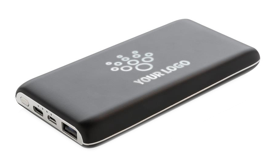 XD Collection powerbank Light Up 8000 mAh 14 x 7 cm ABS zwart