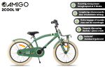 AMIGO 2Cool 18 Inch 28,5 cm Jongens Terugtraprem Groen