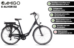 AMIGO E-Alvor D2 28 Inch Women 7SP Rim Brakes Matte black