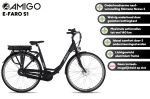 AMIGO E-Faro S1 28 Inch Women 3SP Rim Brakes Matte black