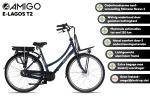 AMIGO E-Lagos T2 28 Inch Women 3SP Rim Brakes Matte blue