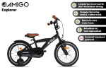 AMIGO Explorer 12 Inch Boys Coaster Brake Black/White