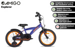 AMIGO Explorer 14 Inch 21,5 cm Boys Coaster Brake Blue/Orange