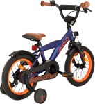 AMIGO Explorer 14 Inch 21,5 cm Jongens Terugtraprem Blauw/Oranje
