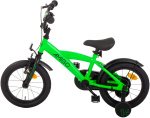 AMIGO Explorer 14 Inch Jongens Terugtraprem Groen/Zwart
