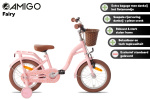 AMIGO Fairy 16 Inch 24,5 cm Meisjes Terugtraprem Zalmroze