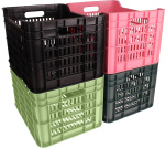 AMIGO bike crate 30 liter 100% recycled plastic mint green