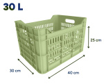 AMIGO bike crate 30 liter 100% recycled plastic mint green