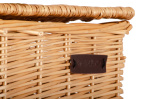AMIGO bicycle basket with lid 10 liters reed natural
