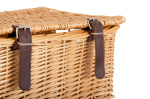 AMIGO bicycle basket with lid 10 liters reed natural