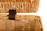 AMIGO bicycle basket with lid 10 liters reed natural