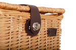 AMIGO bicycle basket with lid 10 liters reed natural