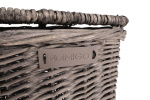 AMIGO bicycle basket with lid 16 liters reed ash gray