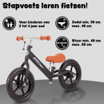 AMIGO Hopper Loopfiets 12 Inch Junior Matte black