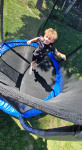 AMIGO inground trampoline Deluxe met veiligheidsnet 244 cm blauw-S1