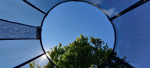 AMIGO inground trampoline Deluxe met veiligheidsnet 244 cm blauw-S1