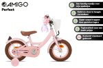 AMIGO Perfect 12 Inch Girls Coaster Brake Pink