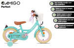AMIGO Perfect 12 Inch Girls Coaster Brake Turquoise