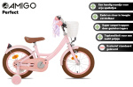 AMIGO Perfect 14 Inch Meisjes Terugtraprem Roze