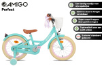 AMIGO Perfect 16 Inch 23,5 cm Girls Coaster Brake Turquoise