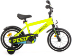 AMIGO Speeder 14 Inch Jongens Terugtraprem Geel/Zwart