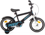 AMIGO Speeder 14 Inch Jongens Terugtraprem Zwart/Blauw