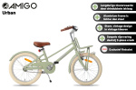 AMIGO Urban Aluminium Frame 18 Zoll Mädchen Rücktrittbremse Grün