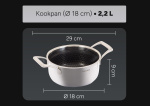 Arbaer Cooking pan Ø 18 cm with lid - Honeycomb non-stick coating - Induction