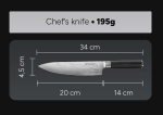 Arbaer Koksmes 20 cm - Japanse Damascus Print - Pakka Houten Handvat