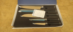 Arbaer Messerset 5-teilig - Japanischer Damastdruck - Pakka-Holzgriff-S