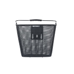 Basil Bilbao Bicycle basket with KlickFix incl. handlebar stem holder Black