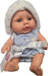 Berjuan babypop 22 cm meisjes vinyl/textiel wit/lichtblauw Berjuan babypop 22 cm meisjes vinyl/textiel wit/lichtblauw