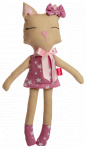 Berjuan knuffelpop Kitten meisjes 36 cm katoen naturel/roze Berjuan knuffelpop Kitten meisjes 36 cm katoen naturel/roze