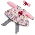 Berjuan pop-accesoire jurk meisjes 38 cm textiel roze/grijs Berjuan pop-accesoire jurk meisjes 38 cm textiel roze/grijs